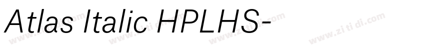 Atlas Italic HPLHS字体转换